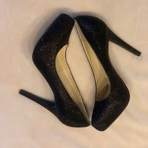 EUC Jessica Simpson Parish Sparkle Platform Shoes